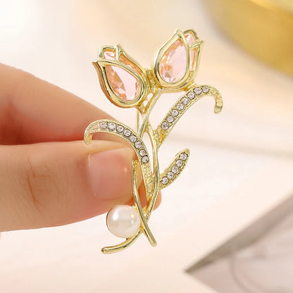 Luxury Zircon Flower Brooches | For Women | Floral Leaf Lapel Pins | Corsage Jewelry | Origin Zero