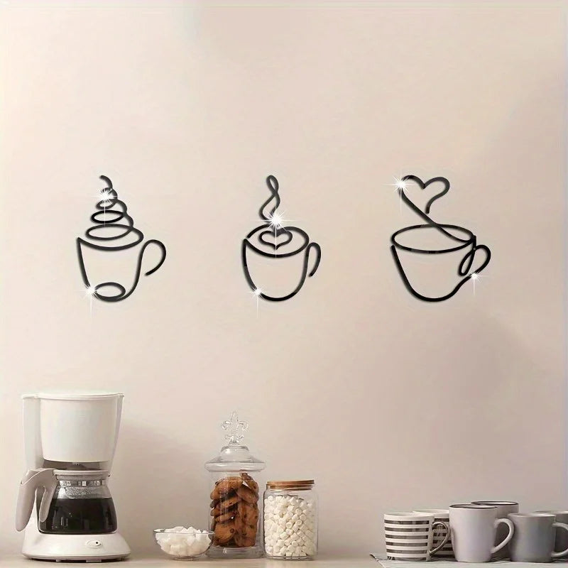 Iron Art Coffee Wall Hangings – Art Deco Metal Wall Decor for Coffee Shops, Cafes & Home Interiors