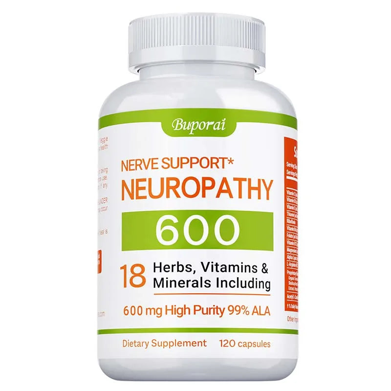 Neuropathy Support Supplement 18-in-1 with 1200mg Alpha Lipoic Acid – Nerve Pain Relief for Feet, Hands & Legs – Non-GMO
