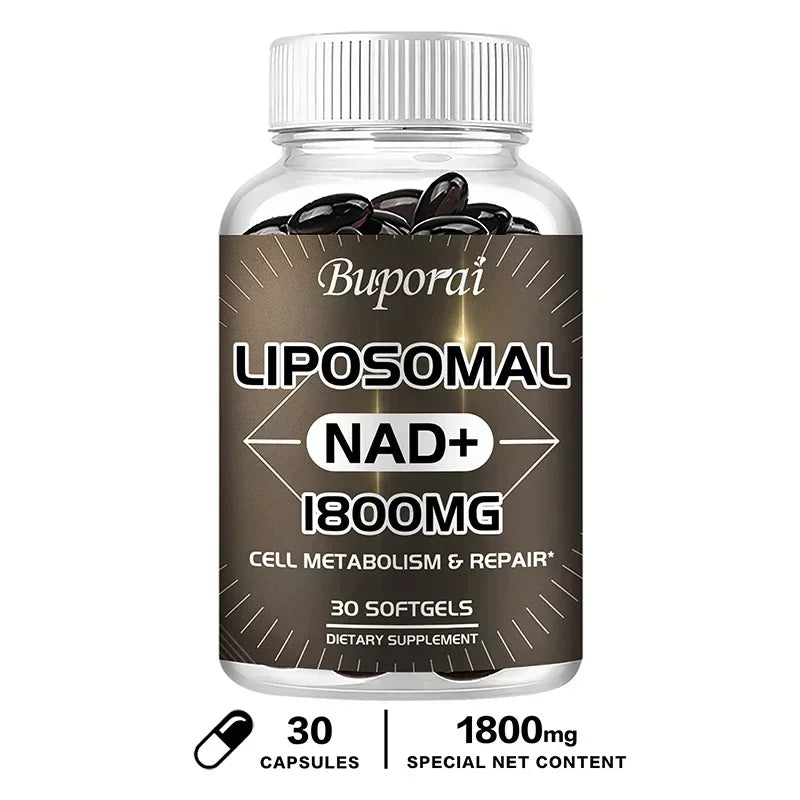 Liposomal NAD+ Supplement 1800mg – Energy, Cellular Repair, Anti-Aging & Immune Support – 98% Pure, Non-GMO
