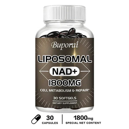 Liposomal NAD+ Supplement 1800mg – Energy, Cellular Repair, Anti-Aging & Immune Support – 98% Pure, Non-GMO
