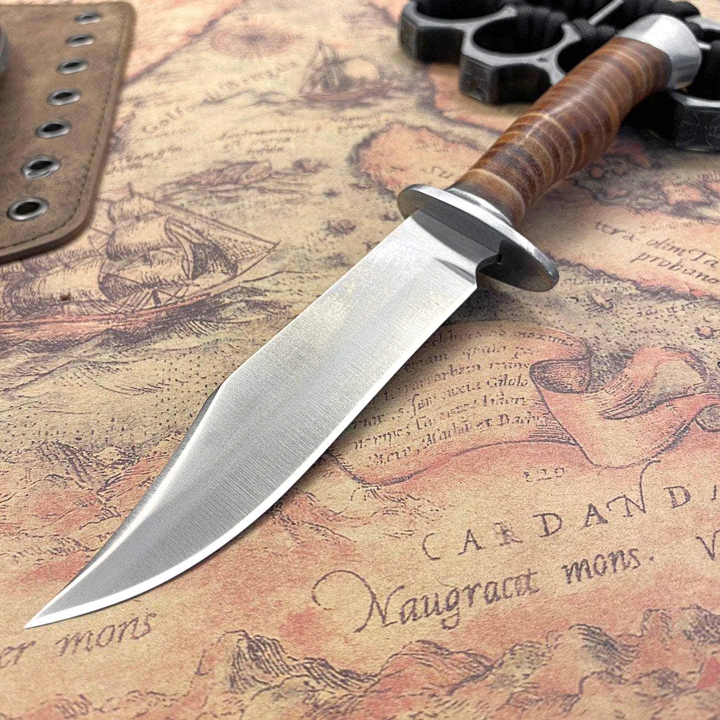 Outdoor tactical hunting knife, a pocket knife for camping, wilderness survival and daily carry.