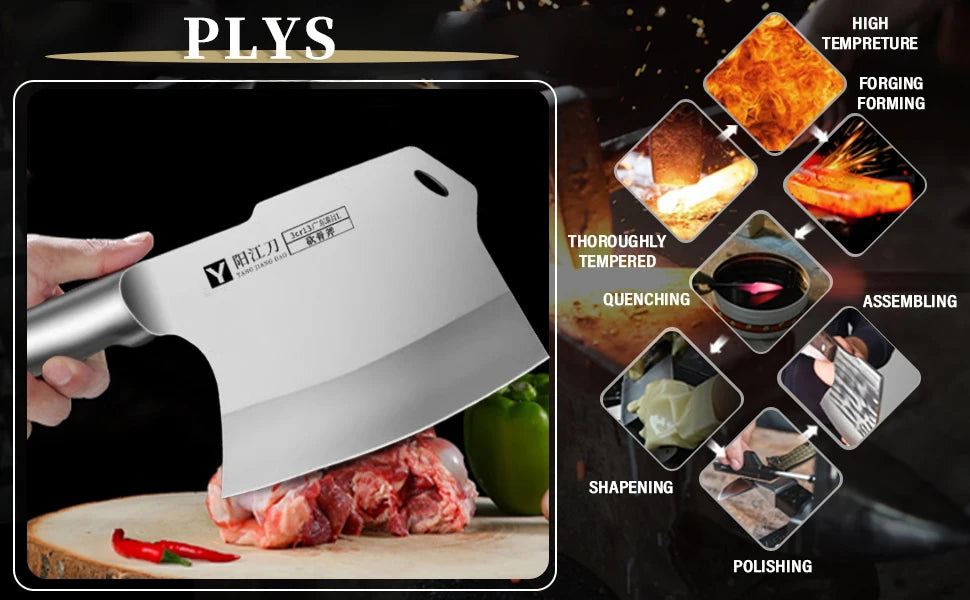 Butcher Special Axe | Chopping Bone Knife |  Splitting Knife For Restaurant | kitchen Bone cutting knife