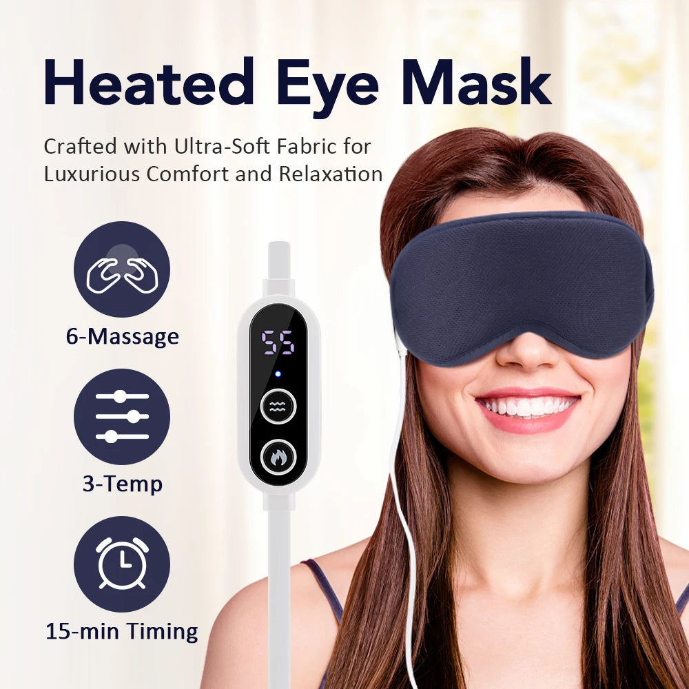 Electric Steam Eye Mask | 3D Heat & Vibration Massage | Origin Zero