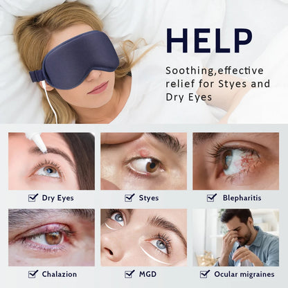Electric Steam Eye Mask | 3D Heat & Vibration Massage | Origin Zero