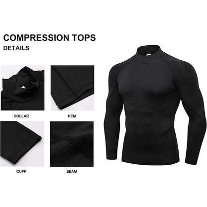 Men’s Long Sleeve Compression Rashguard – Quick-Dry Striped Running Shirt for Gym, Bodybuilding & Fitness – Sizes M–XXXL