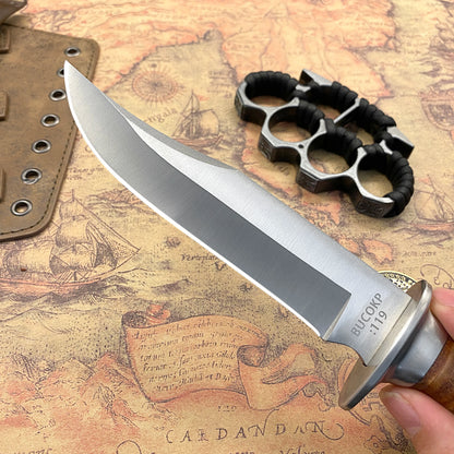 Outdoor tactical hunting knife, a pocket knife for camping, wilderness survival and daily carry.