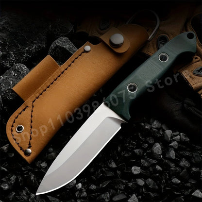 BM162 Fixed Blade Straight Knife – D2 Steel Blade, G10 Handle – EDC Outdoor Camping Survival & Emergency Knife