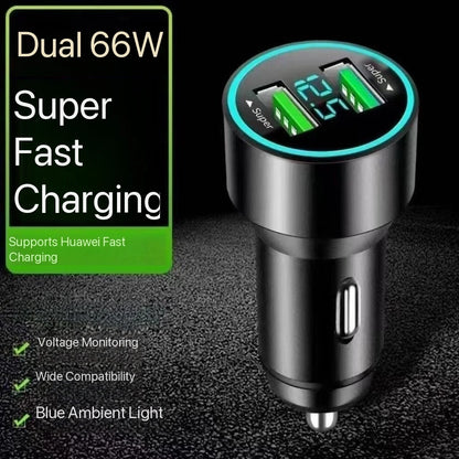 Wireless Car Phone Holder with 66W Fast Charging – Auto-Clamping, Dashboard & Vent Mount