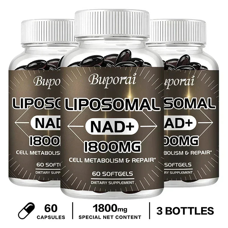 Liposomal NAD+ Supplement 1800mg – Energy, Cellular Repair, Anti-Aging & Immune Support – 98% Pure, Non-GMO