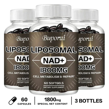 Liposomal NAD+ Supplement 1800mg – Energy, Cellular Repair, Anti-Aging & Immune Support – 98% Pure, Non-GMO