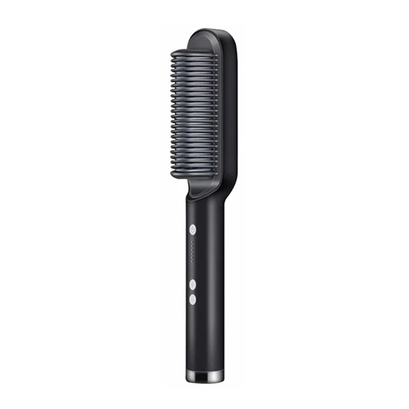 Ceramic Hair Straightener Brush – Professional Heated Straightening Comb, Fast Heat, LED Display, Wet & Dry Use