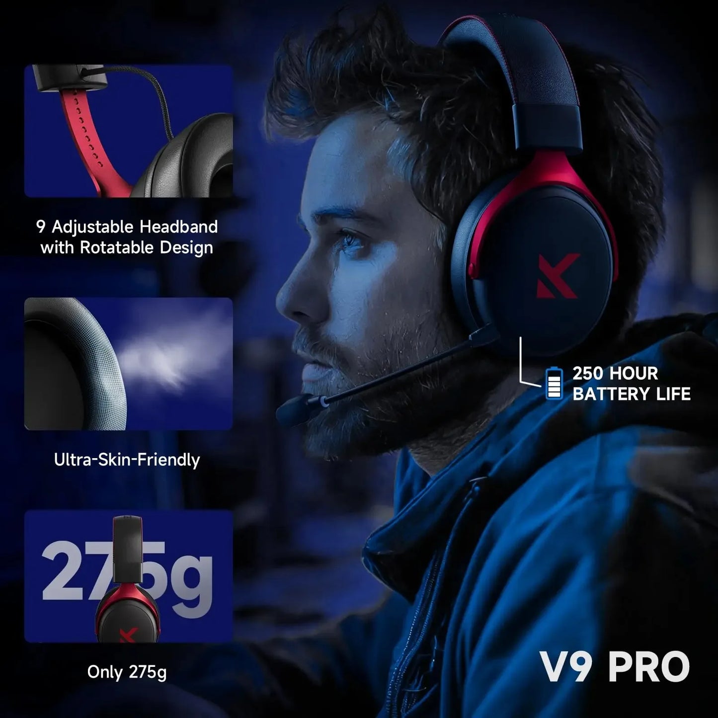 Pro Wireless Gaming Headset | 7.1 Surround & 250Hr Battery | Origin Zero