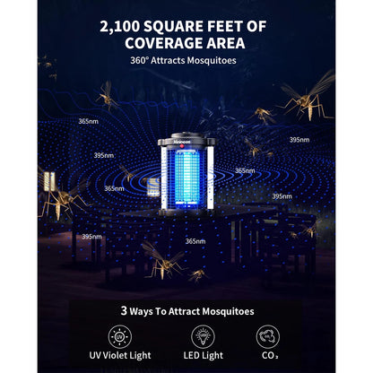 Minimoon Bug Zapper | 4200V Dual LED Mosquito Trap | Origin Zero