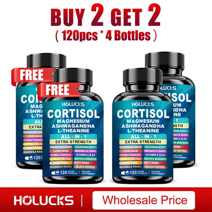 Premium Cortisol Capsules, Support Balances Hormones, Reduces Hot Flashes & Promotes Restful Sleep, Non-GMO