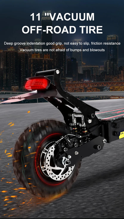 Arwibon Q30 Adult Electric Scooter 2500W Motor Top Speed 30MPH, 48V13/16AH, 11 Inch Off-Road Tires Sport Folding EScooter