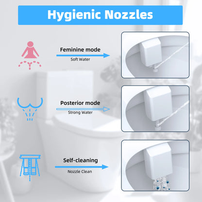 Hot & Cold Bidet Attachment | Dual Nozzle, Adjustable Pressure, Non-Electric | Origin Zero