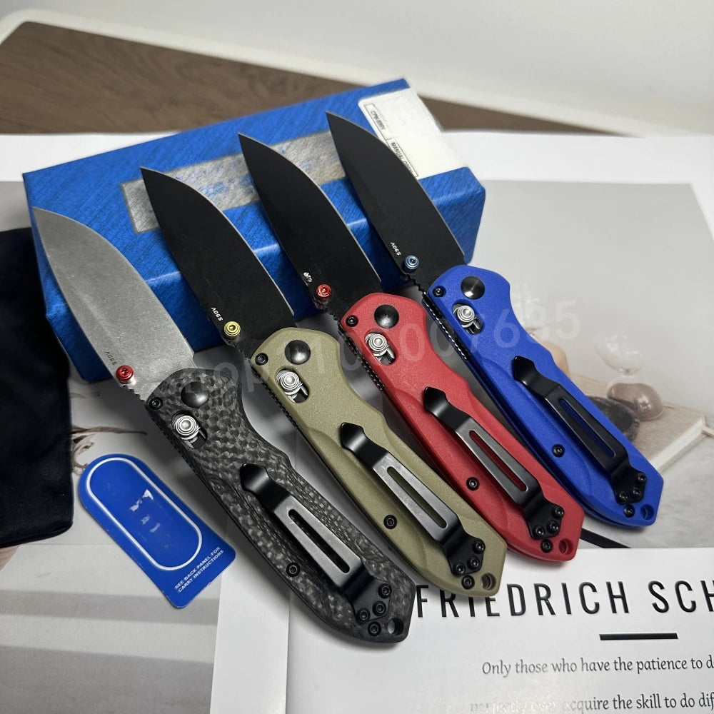 BM 565 Multi-color Nylon Handle Portable Folding Knife D2 Steel Blade Outdoor Camping Tactics EDC Hunting Knife Men's Gift