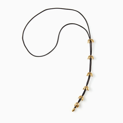 Brass Wheat Tassel Pendant Necklace | Origin Zero