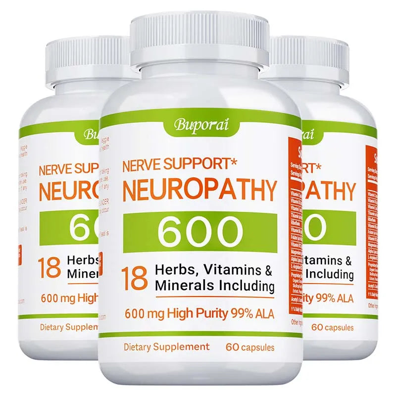 Neuropathy Support Supplement 18-in-1 with 1200mg Alpha Lipoic Acid – Nerve Pain Relief for Feet, Hands & Legs – Non-GMO