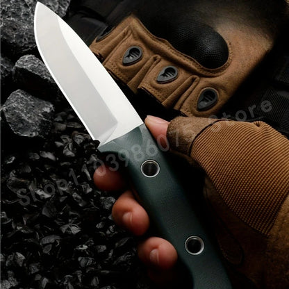 BM162 Fixed Blade Straight Knife – D2 Steel Blade, G10 Handle – EDC Outdoor Camping Survival & Emergency Knife
