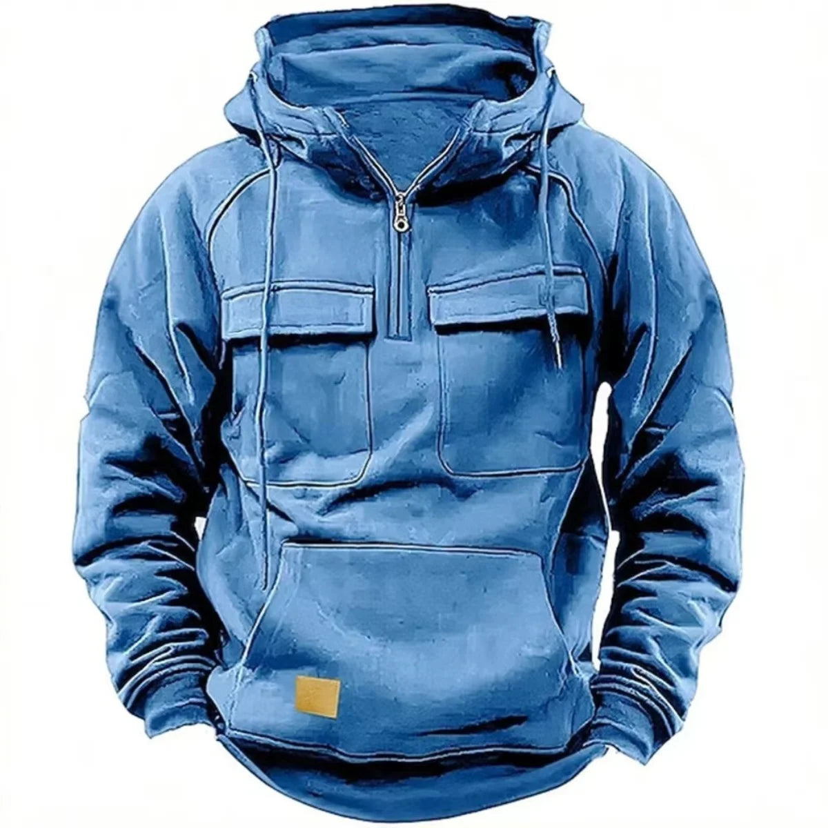 Men's Zip-Up Hoodie | Loose Fit, Multi-Pocket, 8 Colors, S–XXXL