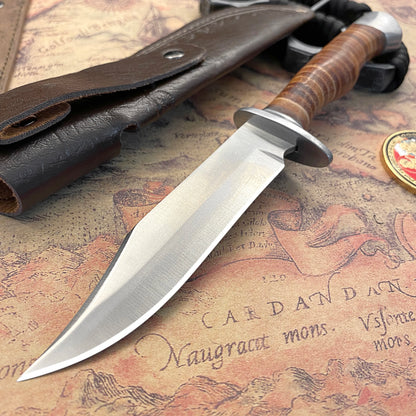 Outdoor tactical hunting knife, a pocket knife for camping, wilderness survival and daily carry.