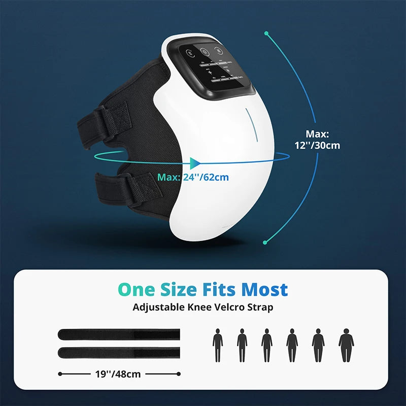 Medcursor Heated Knee Massager | 3 Heat Levels, Cordless, Vibration | Origin Zero