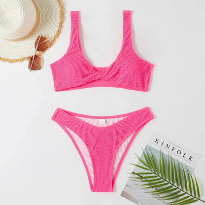 Two Piece Women's Swimsuit by Sexikinis Swim - Pink