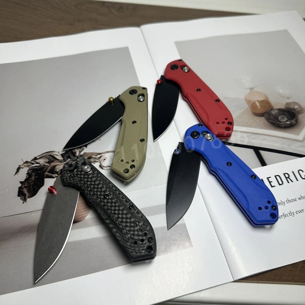 BM 565 Multi-color Nylon Handle Portable Folding Knife D2 Steel Blade Outdoor Camping Tactics EDC Hunting Knife Men's Gift