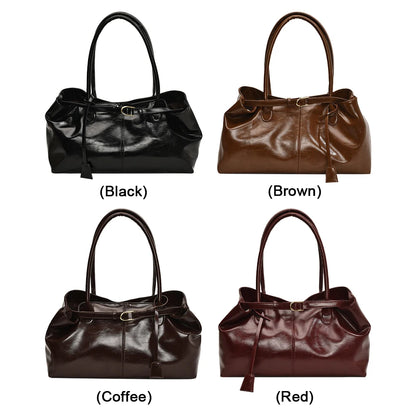 PU Leather Hobo Handbag Slouchy Top Handle Bag Fashion Work Bags Large Satchel Bag for Women Work Shopping Travel