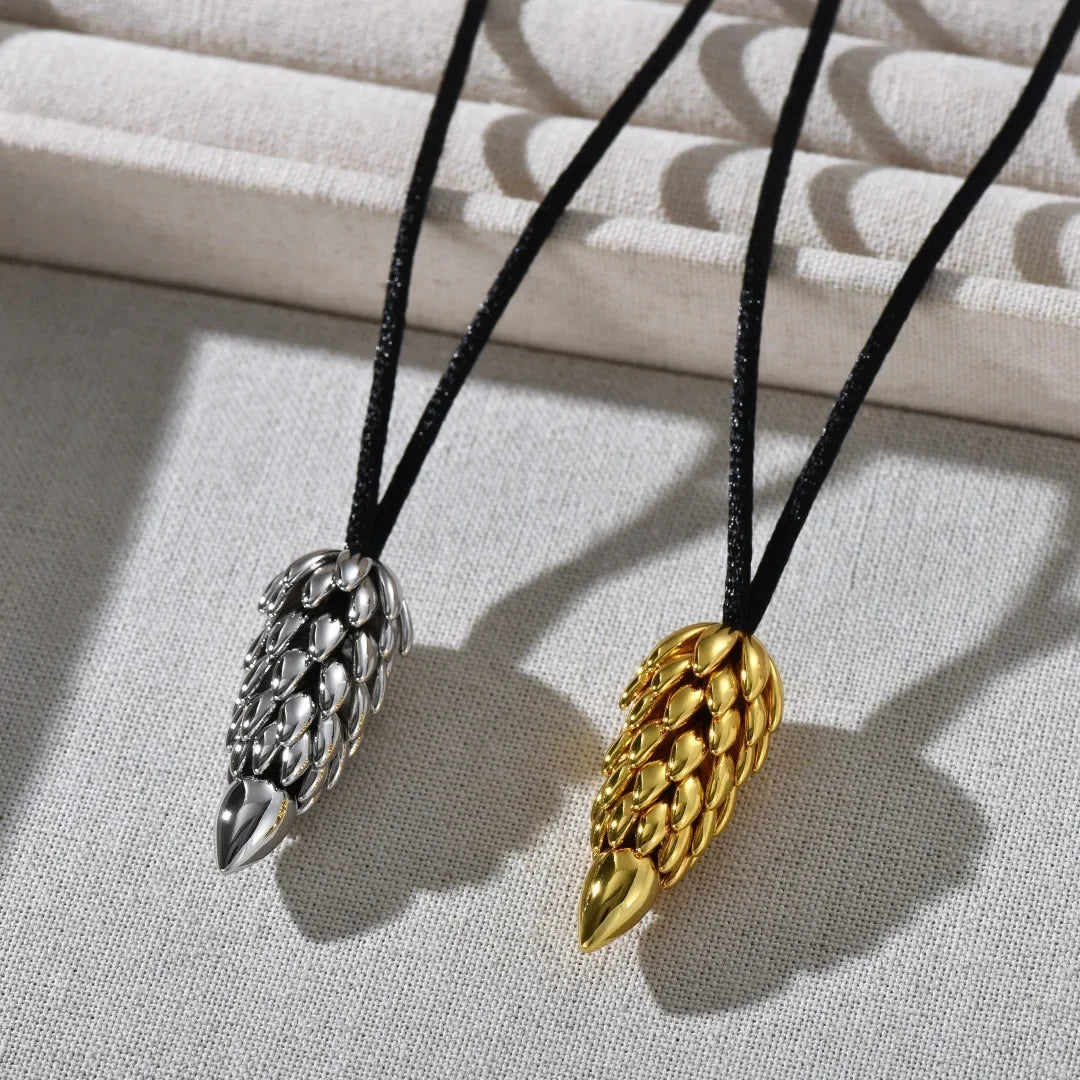 Brass Wheat Tassel Pendant Necklace | Origin Zero