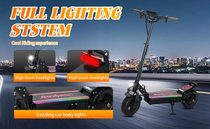 Arwibon Q30 Adult Electric Scooter 2500W Motor Top Speed 30MPH, 48V13/16AH, 11 Inch Off-Road Tires Sport Folding EScooter