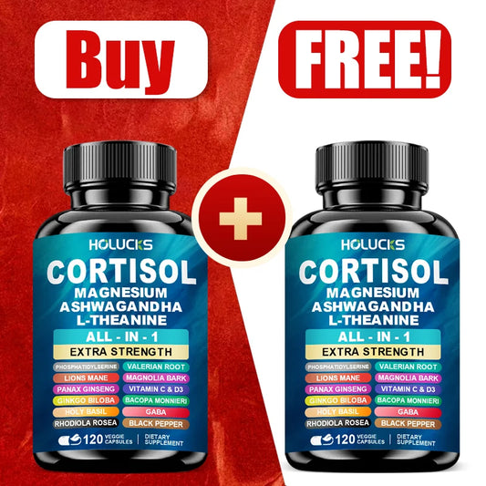 Premium Cortisol Capsules, Support Balances Hormones, Reduces Hot Flashes & Promotes Restful Sleep, Non-GMO