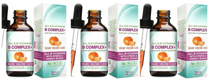 Vitamin B Complex Liquid Drops for Women – Vegan B1 B2 B3 B5 B6 Biotin Folate & Choline – Energy, Mood & Metabolism Support