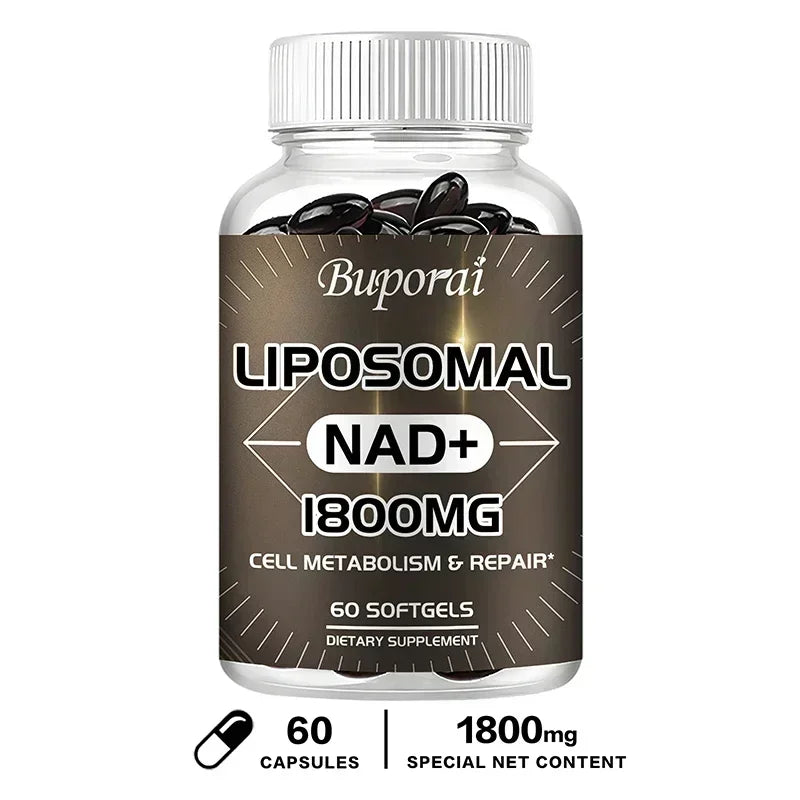 Liposomal NAD+ Supplement 1800mg – Energy, Cellular Repair, Anti-Aging & Immune Support – 98% Pure, Non-GMO