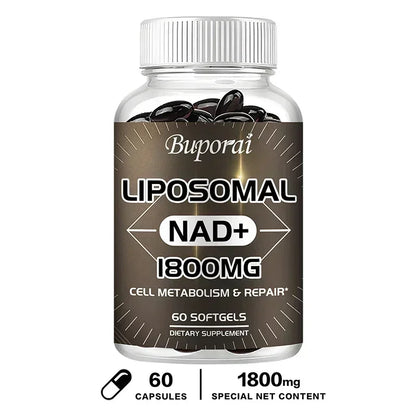 Liposomal NAD+ Supplement 1800mg – Energy, Cellular Repair, Anti-Aging & Immune Support – 98% Pure, Non-GMO