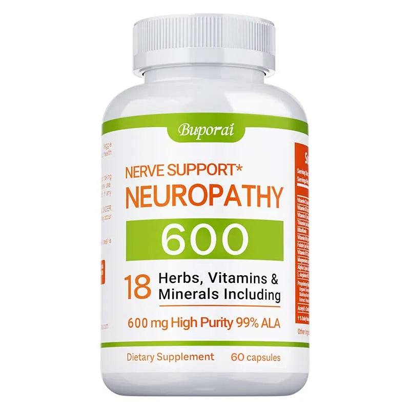Neuropathy Support Supplement 18-in-1 with 1200mg Alpha Lipoic Acid – Nerve Pain Relief for Feet, Hands & Legs – Non-GMO
