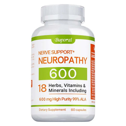 Neuropathy Support Supplement 18-in-1 with 1200mg Alpha Lipoic Acid – Nerve Pain Relief for Feet, Hands & Legs – Non-GMO
