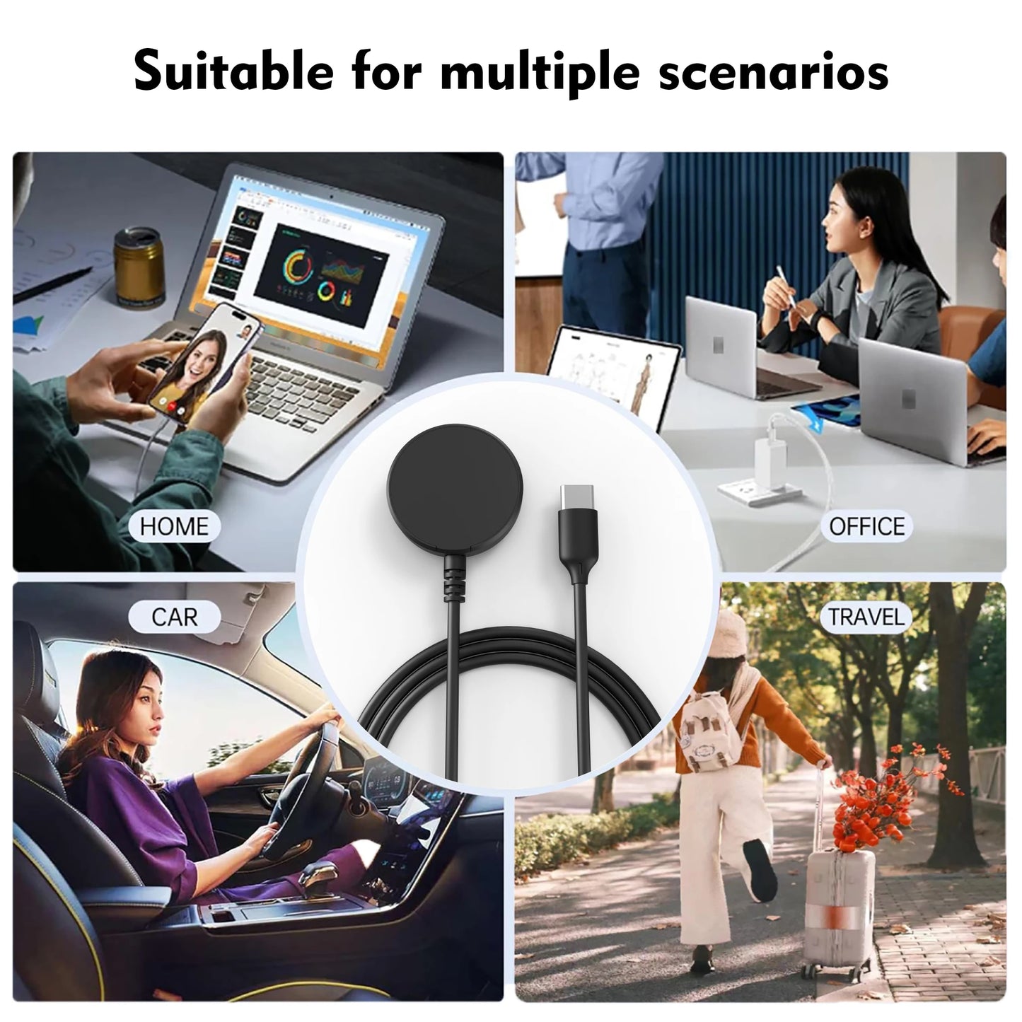 Samsung Galaxy Watch Wireless Charger | USB-C & USB-A, Magnetic Dock | Origin Zero