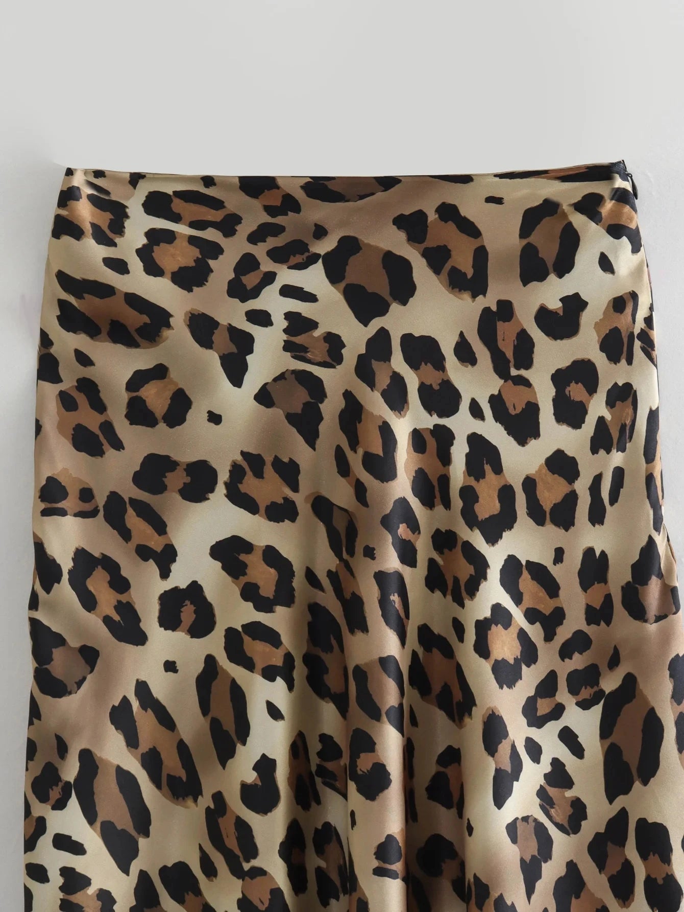 Women's Leopard Print Midi Skirt | High Waist, A-Line, Loose Fit