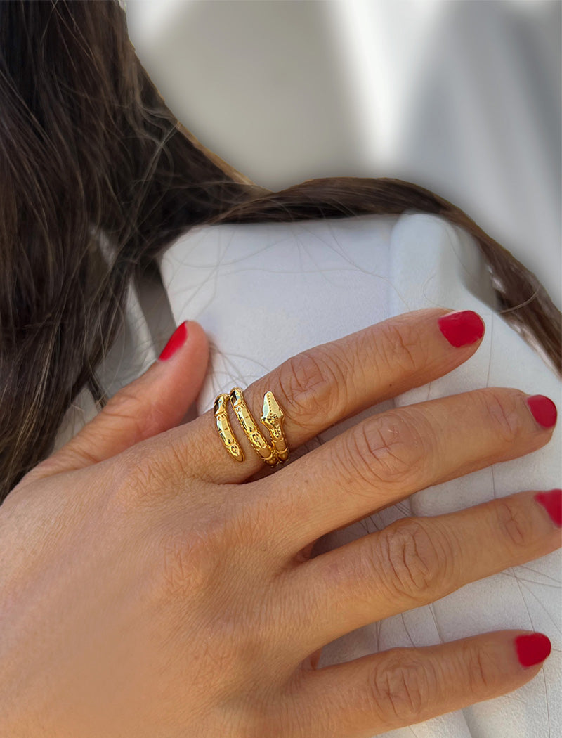 YEAR OF THE SNAKE Ring | 18K Gold Over Sterling Silver