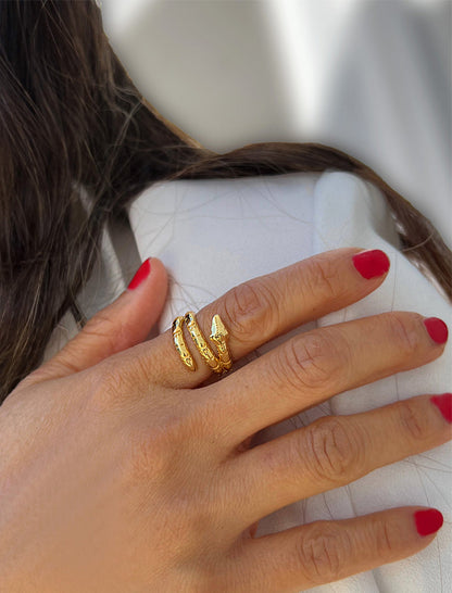 YEAR OF THE SNAKE Ring | 18K Gold Over Sterling Silver