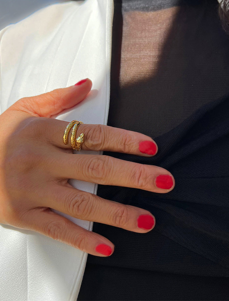 YEAR OF THE SNAKE Ring | 18K Gold Over Sterling Silver