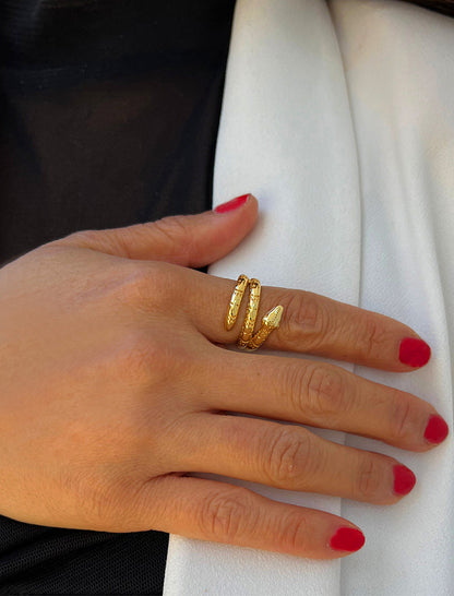 YEAR OF THE SNAKE Ring | 18K Gold Over Sterling Silver