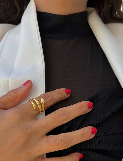 YEAR OF THE SNAKE Ring | 18K Gold Over Sterling Silver