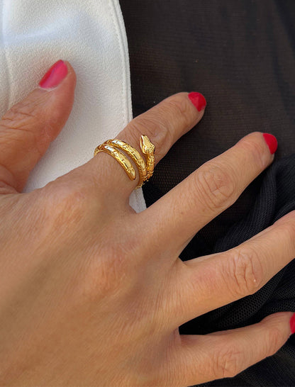 YEAR OF THE SNAKE Ring | 18K Gold Over Sterling Silver
