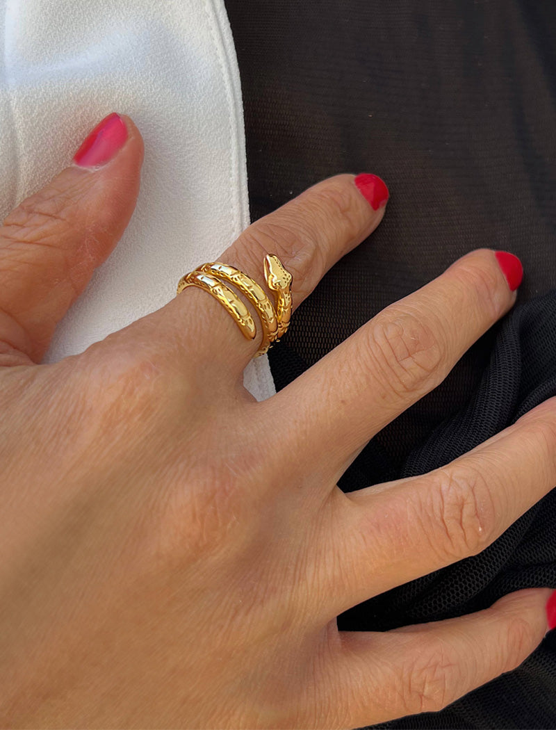 YEAR OF THE SNAKE Ring | 18K Gold Over Sterling Silver