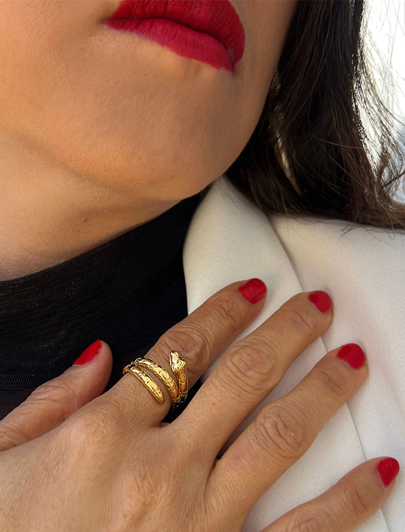 YEAR OF THE SNAKE Ring | 18K Gold Over Sterling Silver