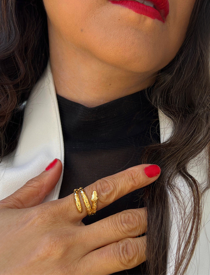 YEAR OF THE SNAKE Ring | 18K Gold Over Sterling Silver